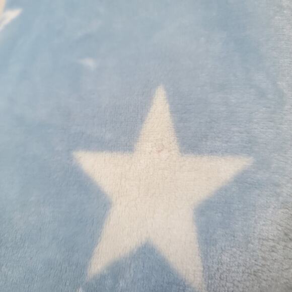 Emily Daniels Crewneck Sweater Tee Size L Super Soft Cozy Shirt Comfy Stars Blue - Picture 4 of 6